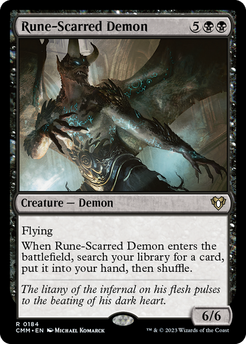 Rune-Scarred Demon (CMM-184) - Commander Masters Foil