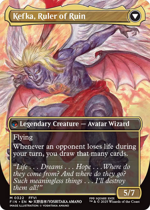 Kefka, Court Mage (0322) (Borderless) (FIN-322) - FINAL FANTASY Foil