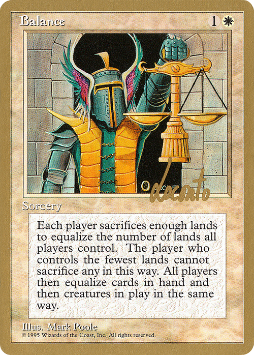 Balance - 1996 Michael Loconto (4ED) (WCD-) - Pro Tour Collector Set