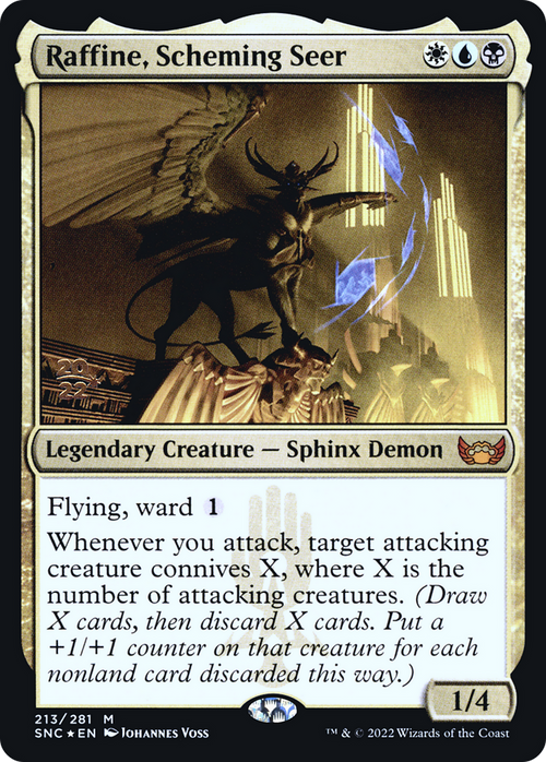 Raffine, Scheming Seer (PRE-213) - Streets of New Capenna Promos Foil