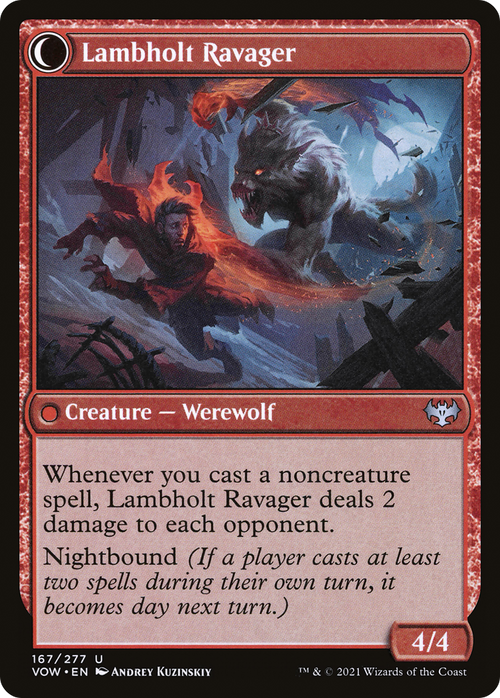 Lambholt Raconteur (VOW-167) - Innistrad: Crimson Vow: (Double Faced Transform)