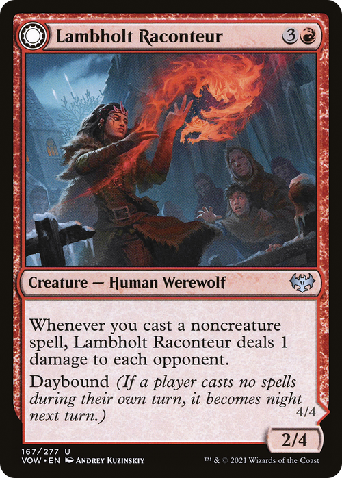 Lambholt Raconteur (VOW-167) - Innistrad: Crimson Vow: (Double Faced Transform) Foil