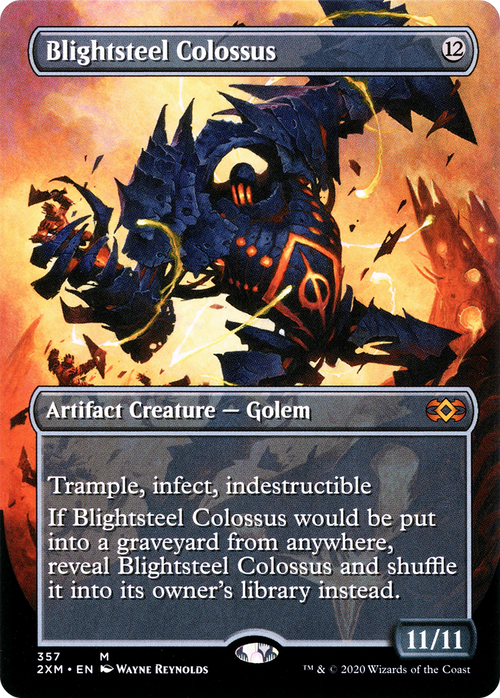 Blightsteel Colossus (Borderless) (2XM-357) - Double Masters (Borderless)