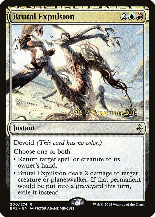 Brutal Expulsion (PRE-200S) - Battle for Zendikar Promos: (devoid) Foil