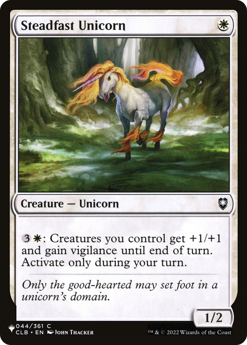 Steadfast Unicorn (LIST-CLB-44) - The List