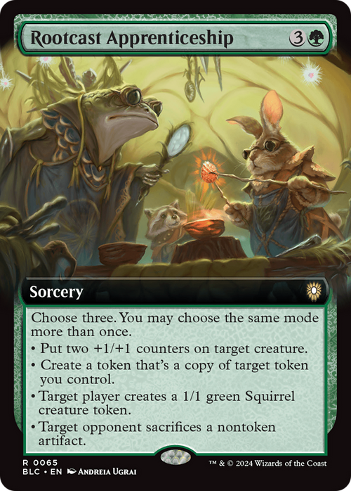Rootcast Apprenticeship (Extended Art) (BLC-065) - Bloomburrow Commander: (Extended Art)