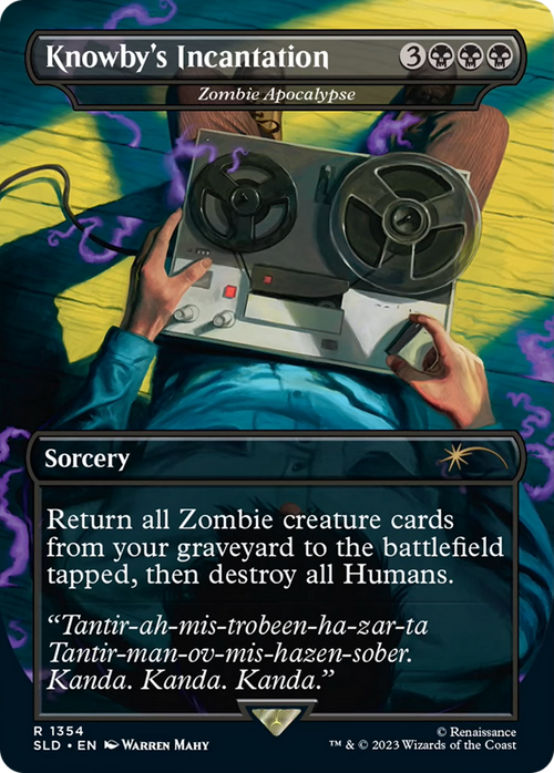 Knowby's Incantation - Zombie Apocalypse (SLD-1354) - Secret Lair Drop / Knowby's Incantation (Borderless)