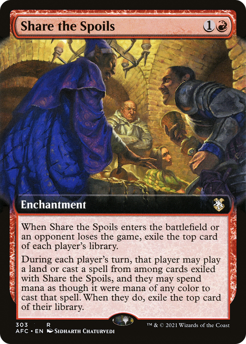 Share the Spoils (Extended Art) (AFC-303) - Forgotten Realms Commander: (Extended Art)