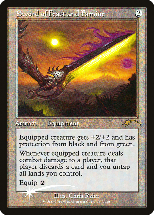 Sword of Feast and Famine (JDG-006) - Judge Gift Cards 2014 Foil