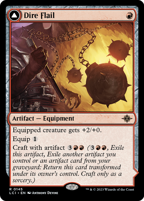 Dire Flail (LCI-145) - The Lost Caverns of Ixalan Foil
