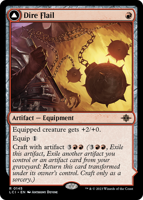Dire Flail (LCI-145) - The Lost Caverns of Ixalan Foil