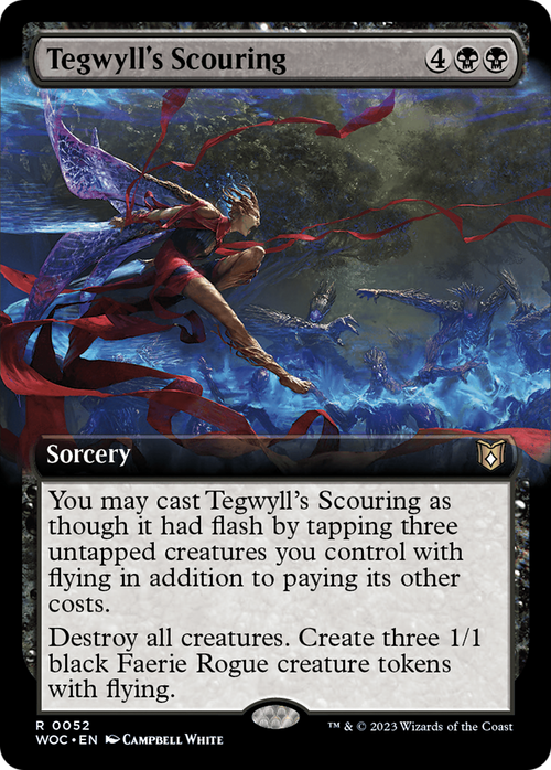 Tegwyll's Scouring (Extended Art) (WOC-052) - Wilds of Eldraine Commander: (Extended Art)