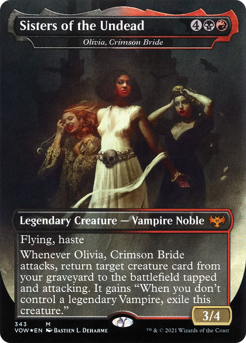 Sisters of the Undead - Olivia, Crimson Bride (VOW-343) - Innistrad: Crimson Vow / Sisters of the Undead (Borderless)