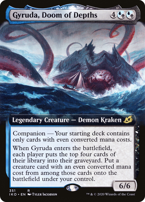Gyruda, Doom of Depths (Extended Art) (IKO-351) - Ikoria: Lair of Behemoths: (companion, Extended Art)