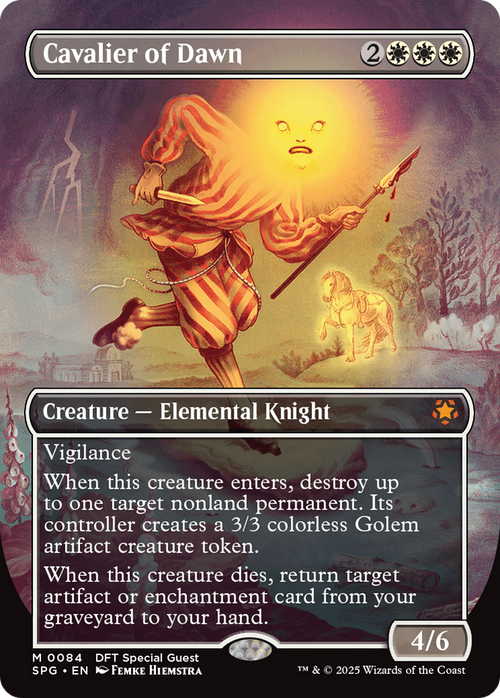 Cavalier of Dawn (Borderless) (SPG-084) - Special Guests Foil