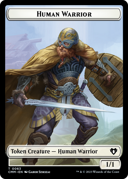 Human Warrior (TCMM-063) - Commander Masters Tokens Foil
