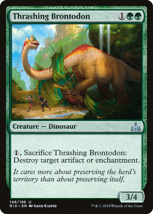 Thrashing Brontodon (RIX-148) - Rivals of Ixalan
