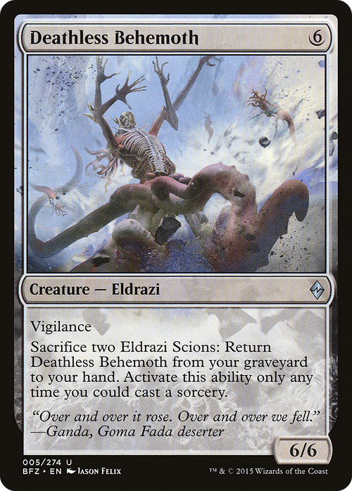 Deathless Behemoth (BFZ-005) - Battle for Zendikar Foil