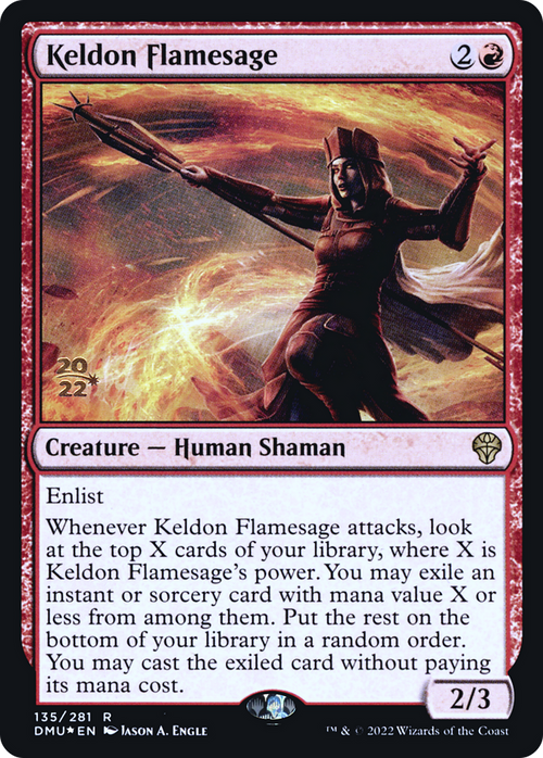 Keldon Flamesage (PRE-135) - Dominaria United Promos Foil
