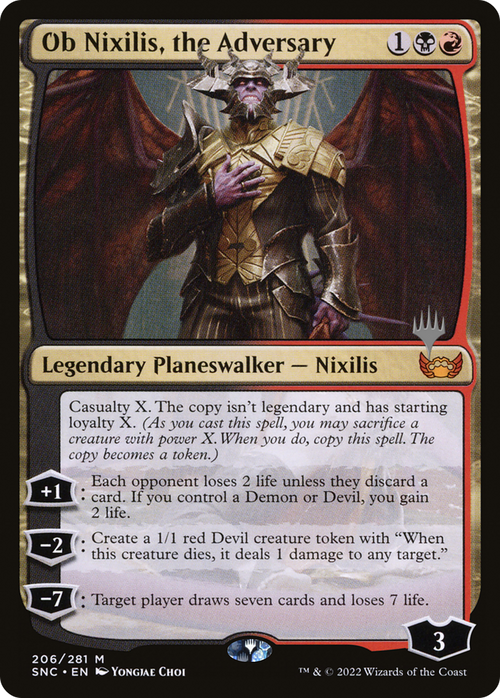 Ob Nixilis, the Adversary (PPSNC-206) - Streets of New Capenna Promos