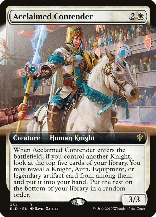Acclaimed Contender (Extended Art) (ELD-334) - Throne of Eldraine: (Extended Art) Foil