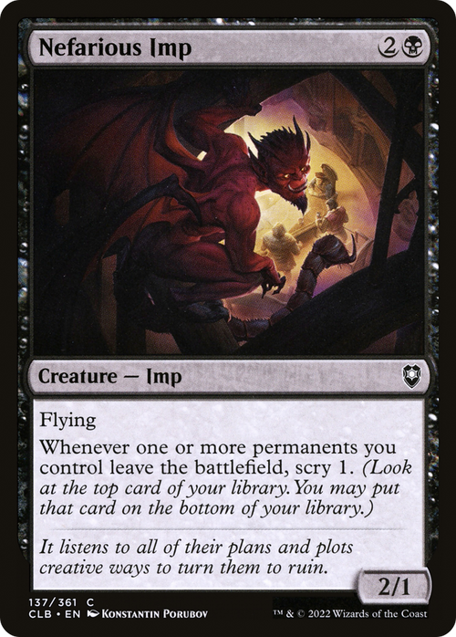Nefarious Imp (CLB-137) - Commander Legends: Battle for Baldur's Gate Foil