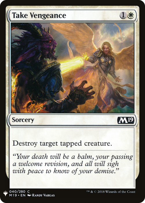 Take Vengeance (LIST-M19-40) - The List