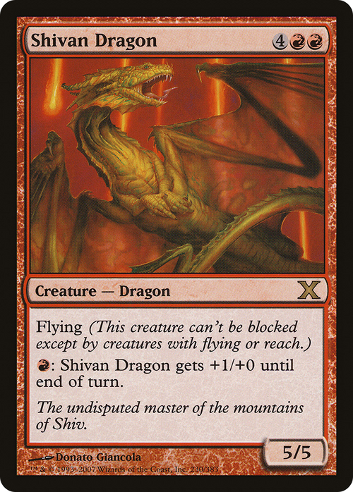 Shivan Dragon (10E-230) - Tenth Edition