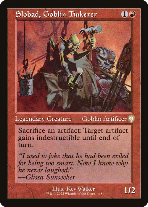 Slobad, Goblin Tinkerer (Retro Frame) (BRC-118) - The Brothers' War Commander