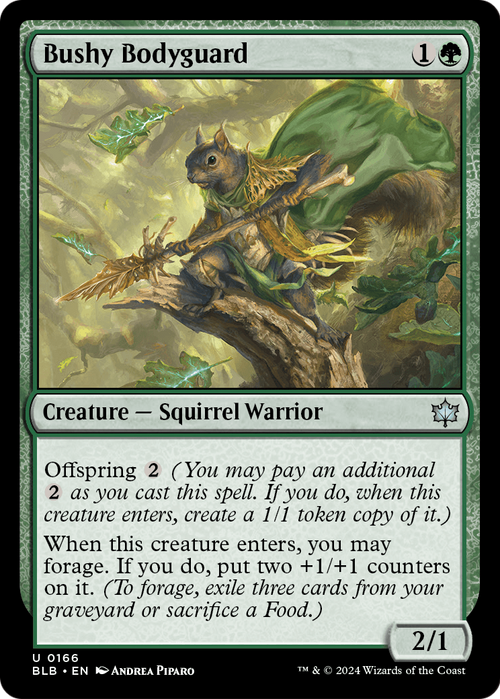 Bushy Bodyguard (BLB-166) - Bloomburrow