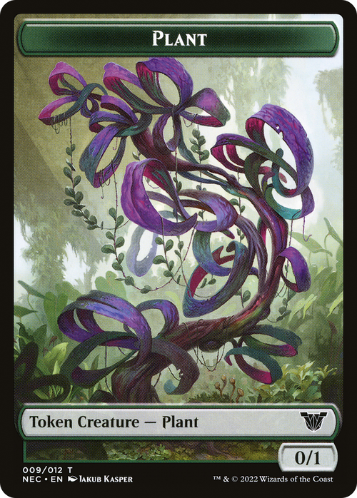 Plant (TNEC-009) - Neon Dynasty Commander Tokens Foil