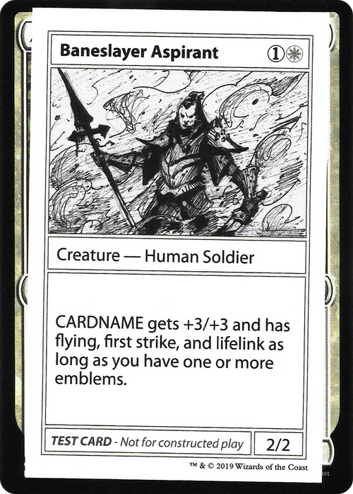 Baneslayer Aspirant (No PW Symbol) (CMB1-003) - Mystery Booster Playtest Cards 2021