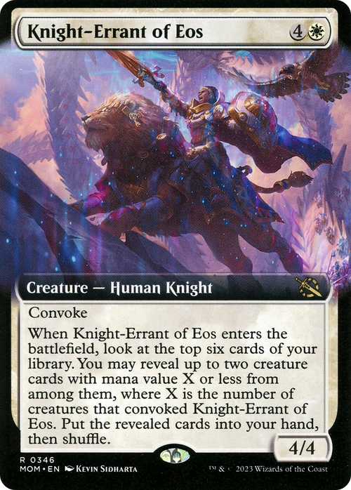 Knight-Errant of Eos (Extended Art) (MOM-346) - March of the Machine: (Extended Art) Foil