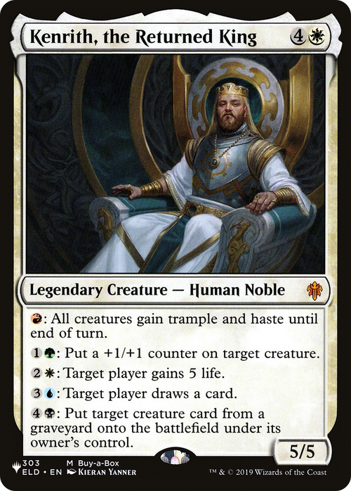 Kenrith, the Returned King (LIST-303/269) - The List