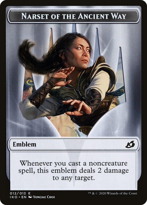 Narset of the Ancient Way Emblem (TIKO-012) - Ikoria: Lair of Behemoths Tokens Foil