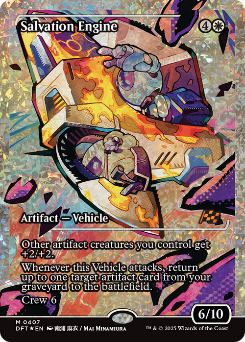 Salvation Engine (Showcase) (Fracture Foil) (DFT-407) - Aetherdrift: (Showcase) Foil