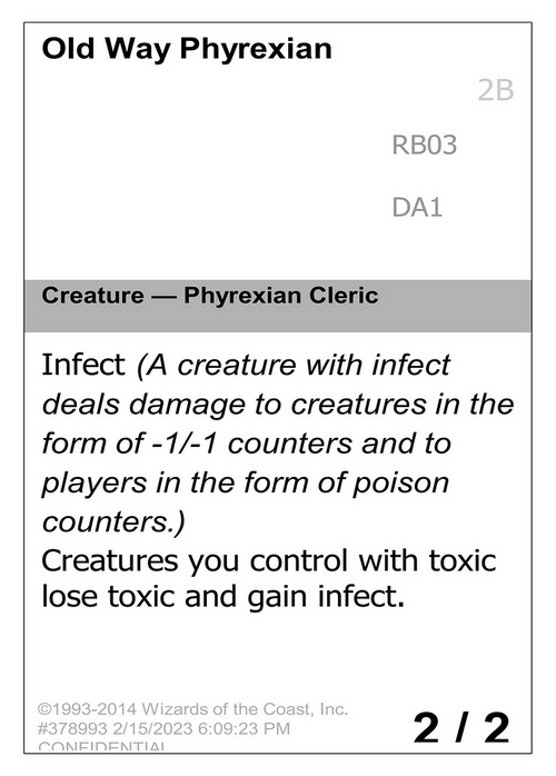 Old Way Phyrexian (UNK-) - Unknown Event