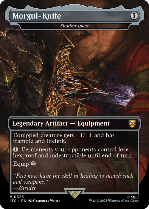 Morgul-Knife - Shadowspear (LTC-353) - Tales of Middle-earth Commander / Morgul-Knife (Borderless)