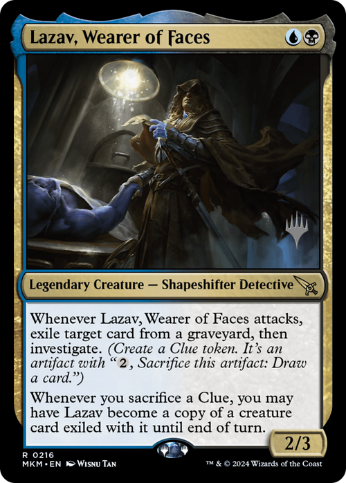 Lazav, Wearer of Faces (PPMKM-216) - Murders at Karlov Manor Promos Foil