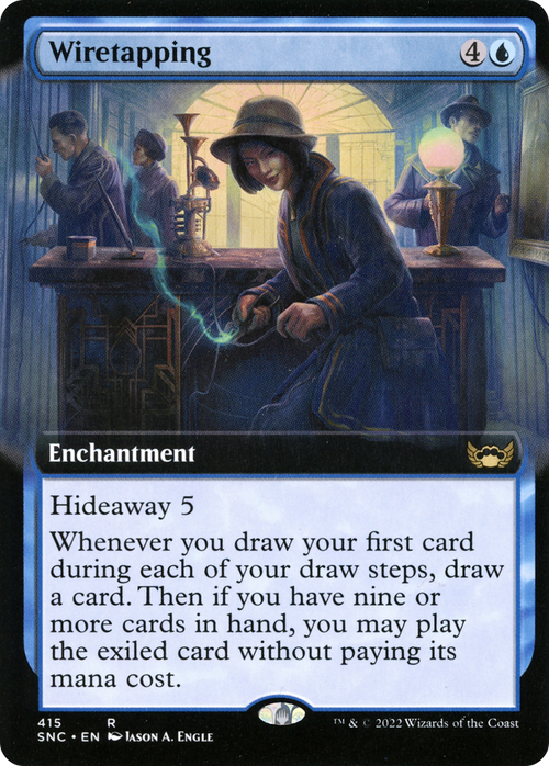 Wiretapping (Extended Art) (SNC-415) - Streets of New Capenna: (Extended Art)