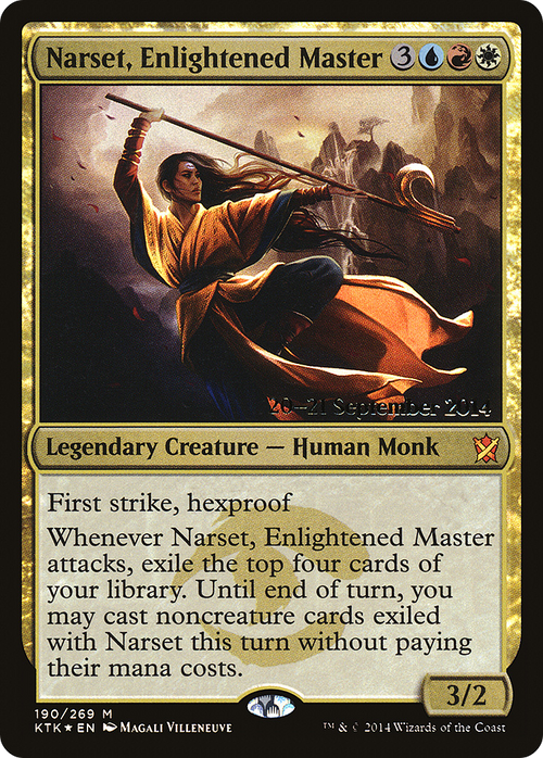 Narset, Enlightened Master (PRE-190S) - Khans of Tarkir Promos Foil