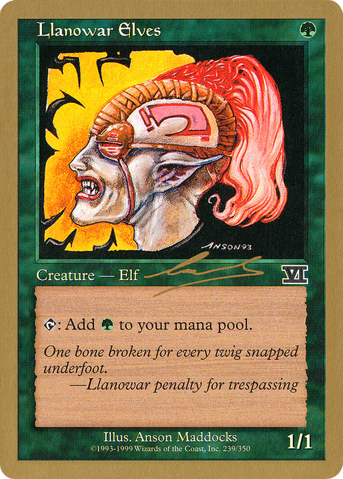 Llanowar Elves - 2000 Nicolas Labarre (6ED) (WCD-) - World Championship Decks 2000
