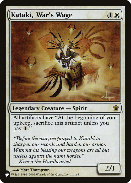 Kataki, War's Wage (LIST-SOK-14) - The List