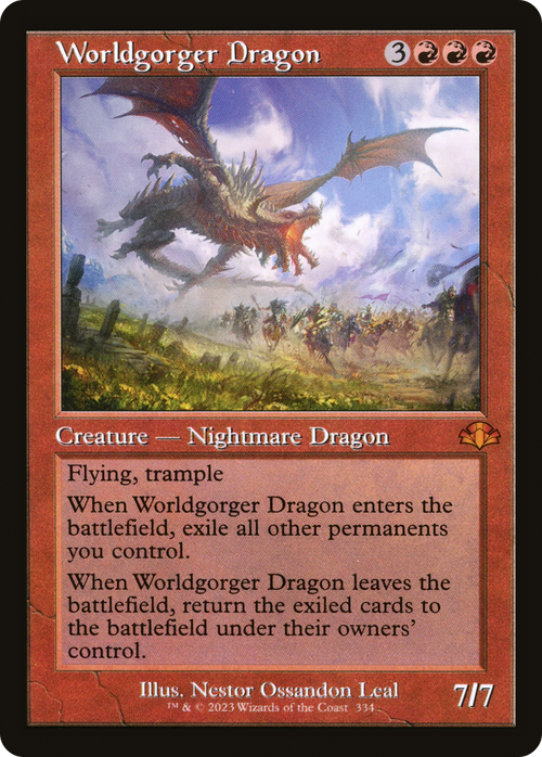 Worldgorger Dragon (Retro Frame) (DMR-334) - Dominaria Remastered Foil