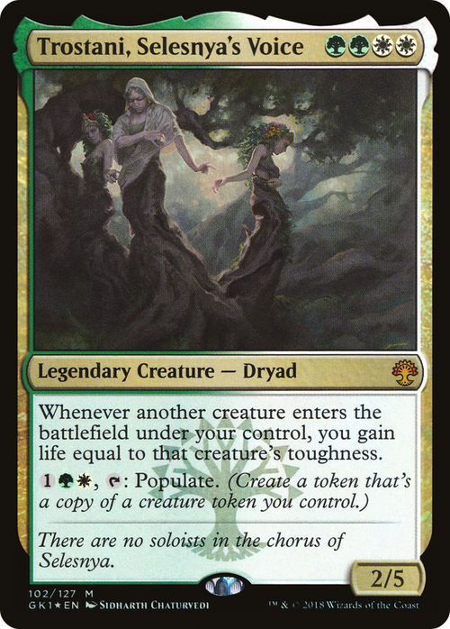 Trostani, Selesnya's Voice (GR1-102) - GRN Guild Kit Foil
