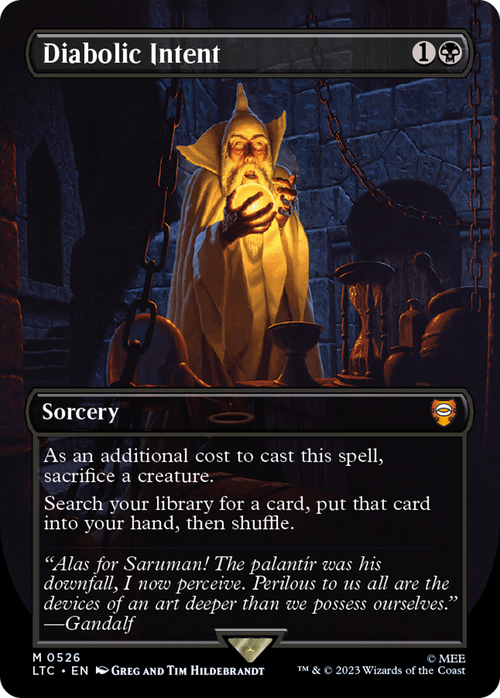 Diabolic Intent (Borderless) (LTC-526) - Tales of Middle-earth Commander