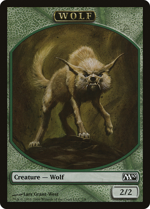 Wolf Token (M10-007) - Magic 2010 Tokens