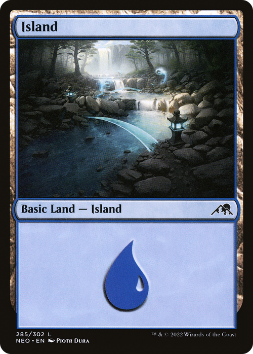 Island (285) (NEO-285) - Kamigawa: Neon Dynasty Foil