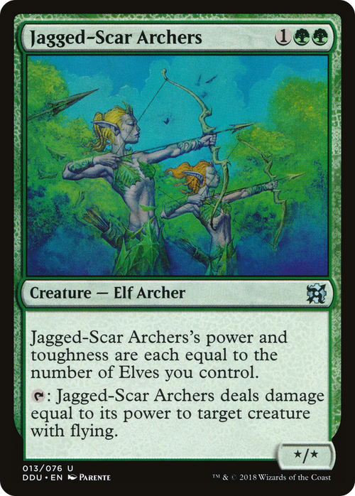 Jagged-Scar Archers (DDU-013) - Duel Decks: Elves vs. Inventors