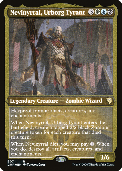 Nevinyrral, Urborg Tyrant (Foil Etched) (CMR-607) - Commander Legends Etched Foil